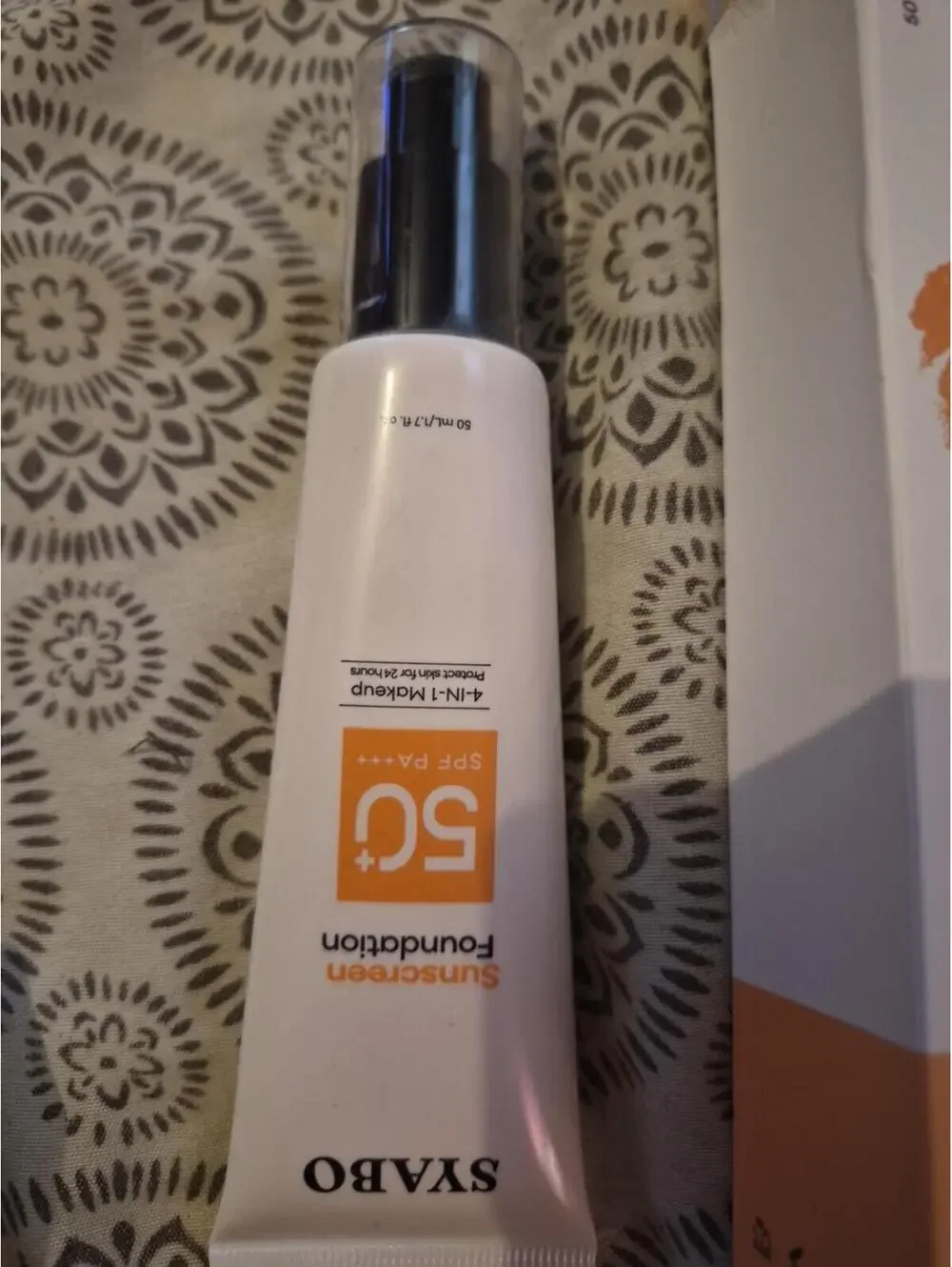 SYABO Sunscreen Foundation 4-in-1 Makeup SPF 50+ PA+++ 50mL 1.7oz Opened